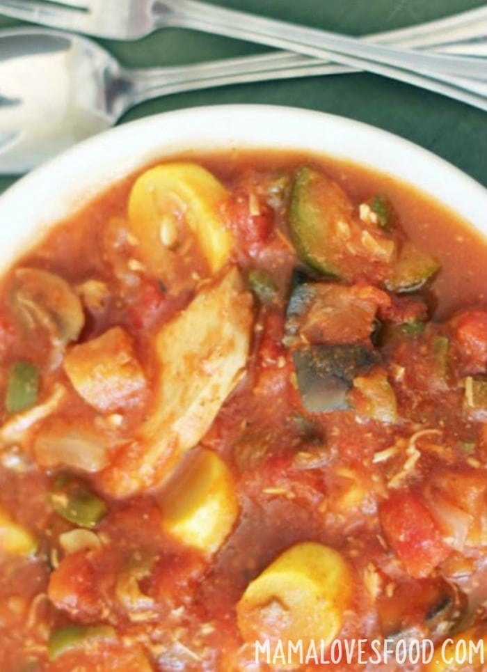 Italian Chicken Stew {Slow Cooker}