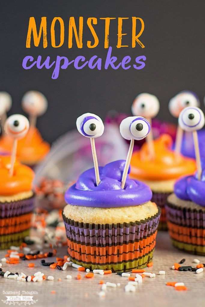 Easy Monster Cupcakes