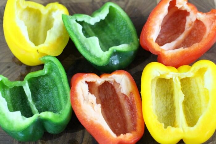 colorful sweet peppers for use in one pan sausage and peppers