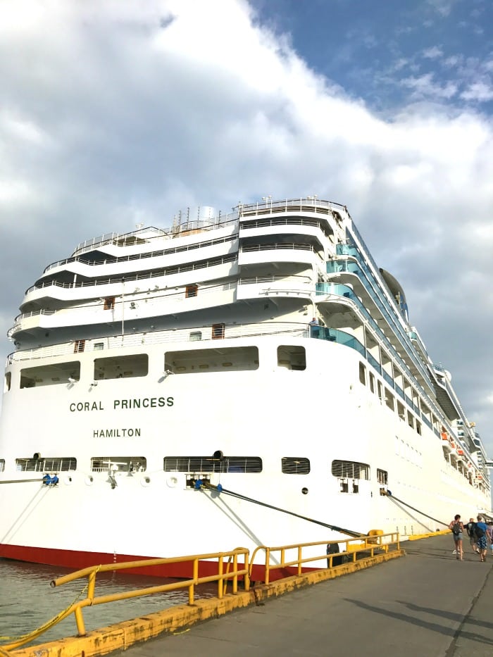 Coral Princess travels through the Panama Canal