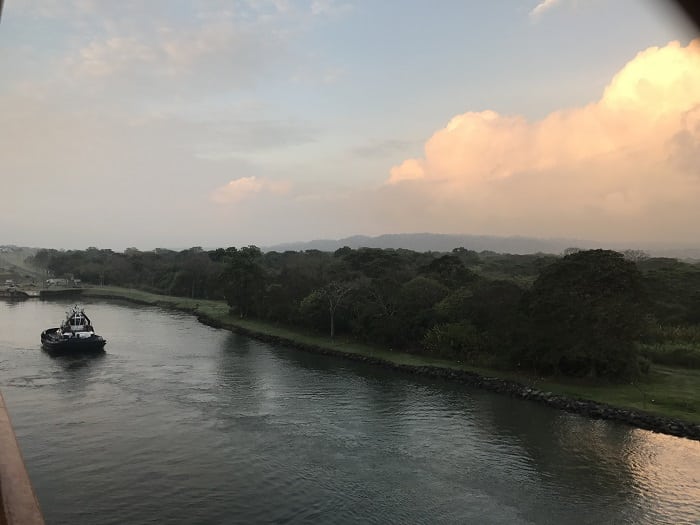 View of the Panama Canal From Balcony