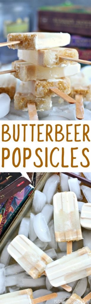 The best butterbeer recipe made into frozen popsicles