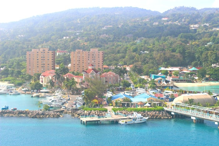 ocho rios jamaica coastline from a cruise ship