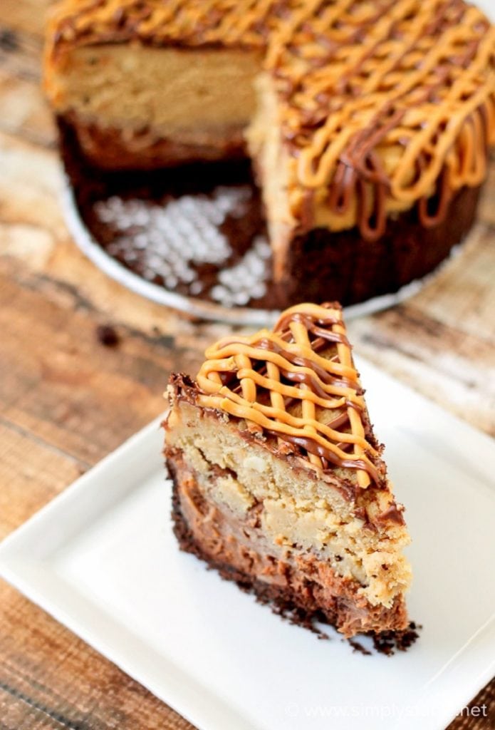 Slow Cooker Chocolate Peanut Butter Cheesecake 