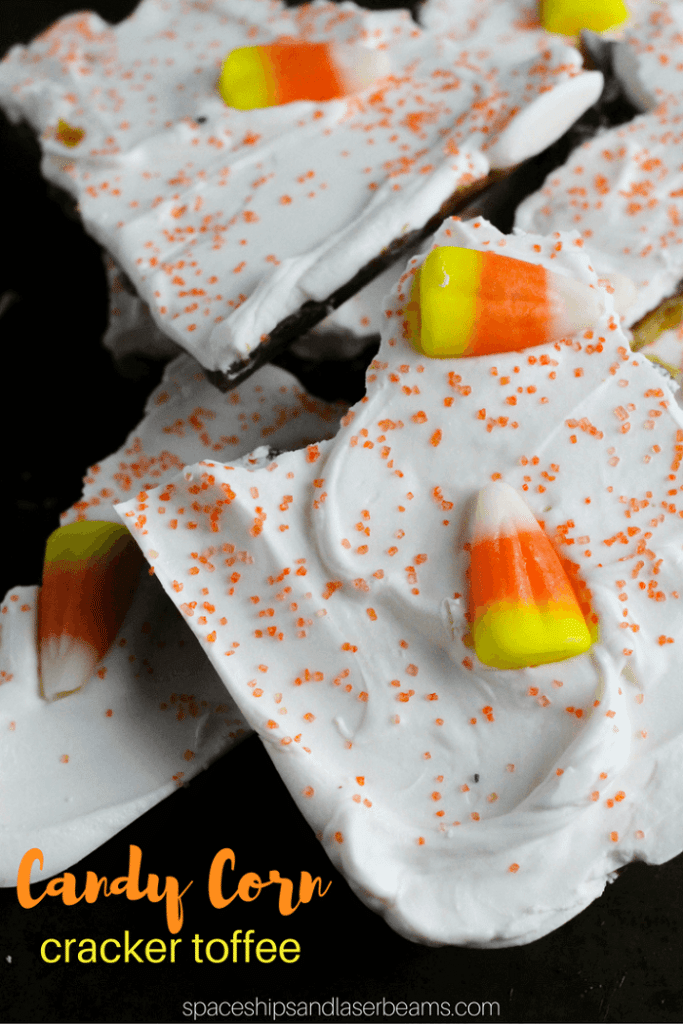 Candy Corn Cracker Toffee