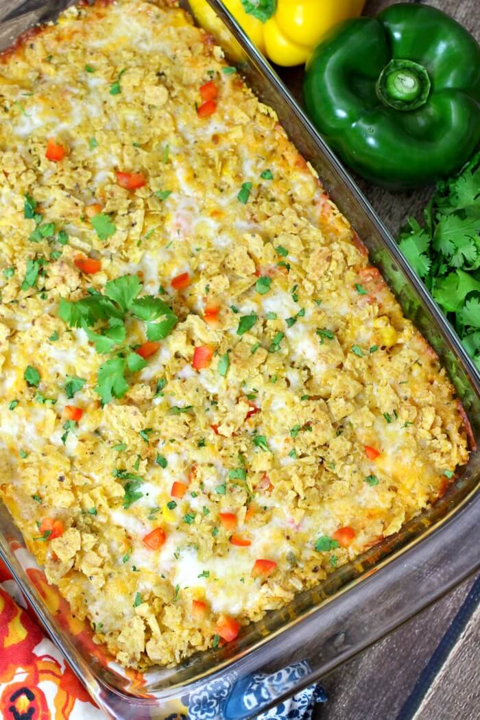 TACO CASSEROLE WITH CHICKEN AND RICE
