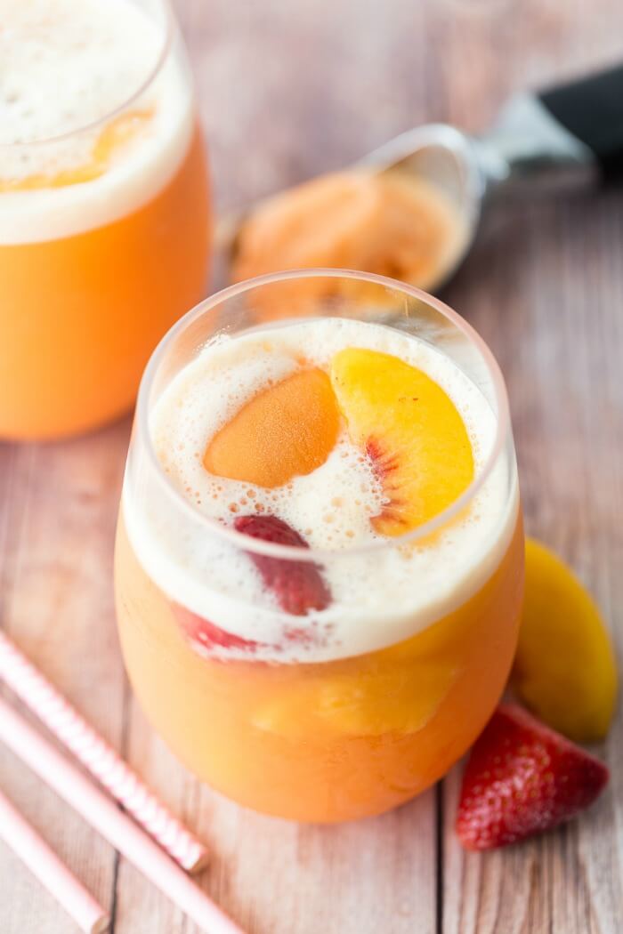 strawberry peach sherbet punch