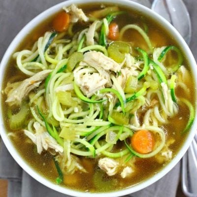 CHICKEN SOUP WITH ZOODLES
