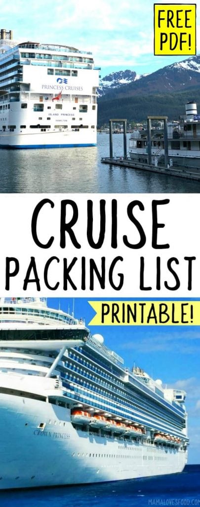CRUISE PACKING LISTS