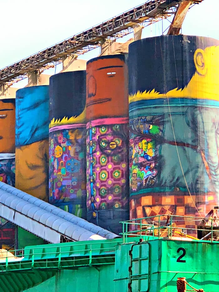 PAINTED SILOS IN VANCOUVER