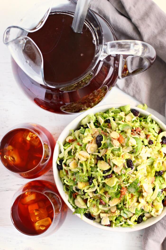 BRUSSEL SPROUT SALAD WITH CRANBERRIES