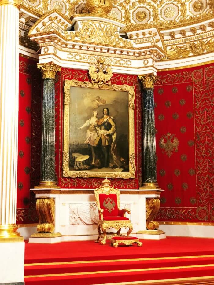 THRONE AT HERMITAGE ST PETERSBURG RUSSIA