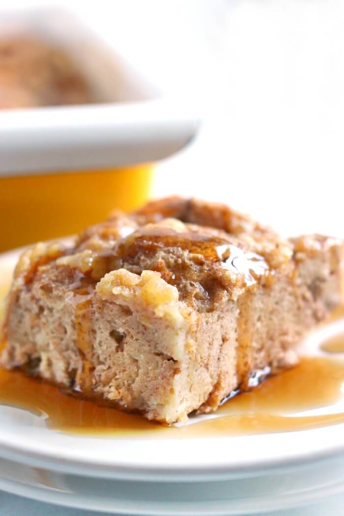 FRENCH TOAST CASSEROLE ON A PLATE