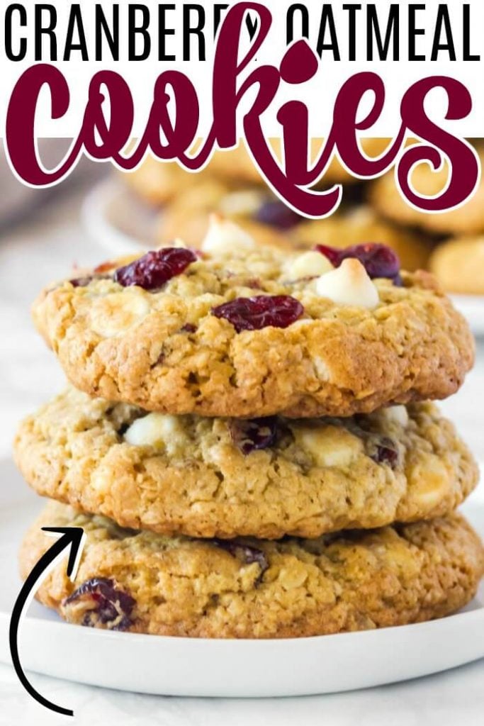 WHITE CHOCOLATE CRANBERRY OEATMEAL COOKIES