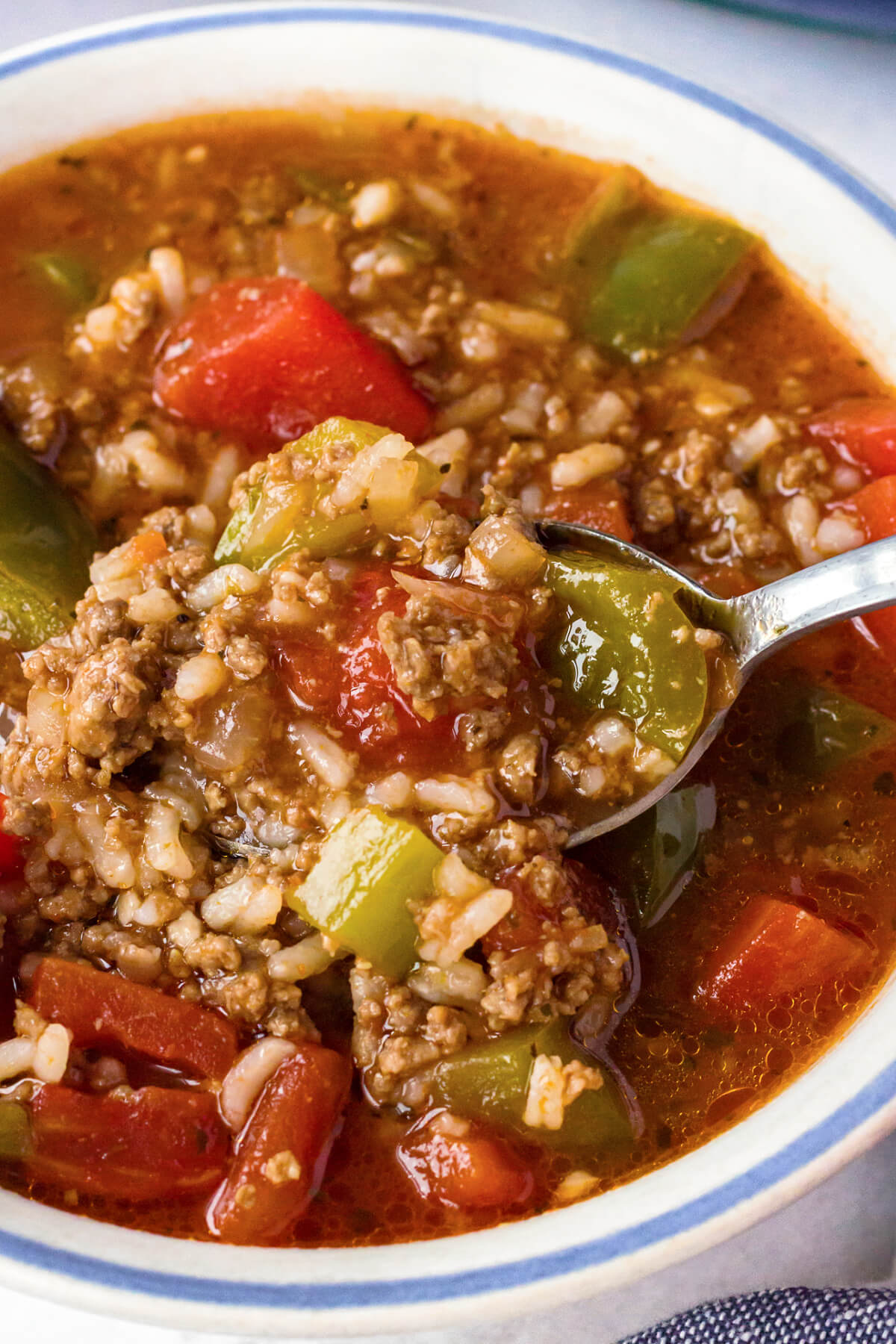 STUFFED BELL PEPPER SOUP