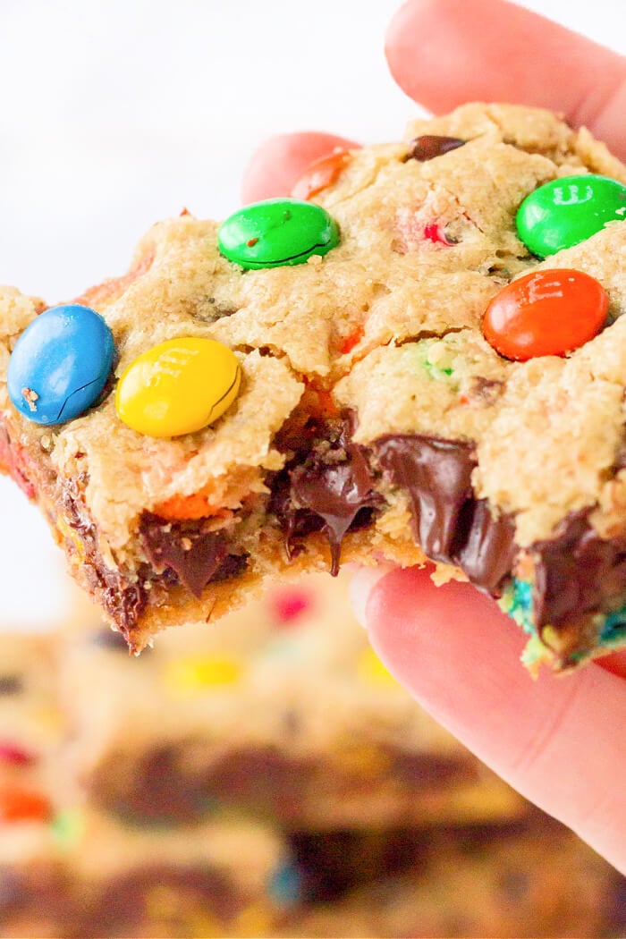 RECIPE FOR MONSTER COOKIE BARS