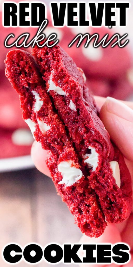 EASY RED VELVET COOKIES WITH CAKE MIX