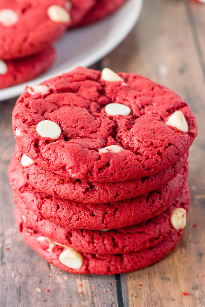 RED VELVET CAKE MIX COOKIES WITH WHITE CHOCOLATE CHIPS