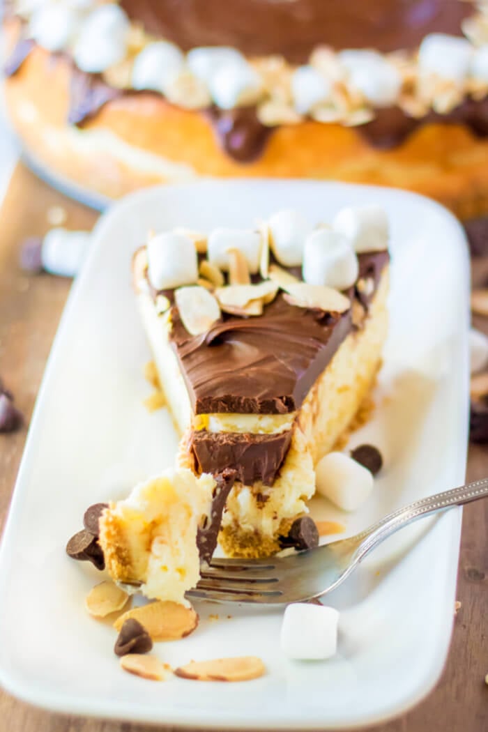 EASY ROCKY ROAD CHEESECAKE