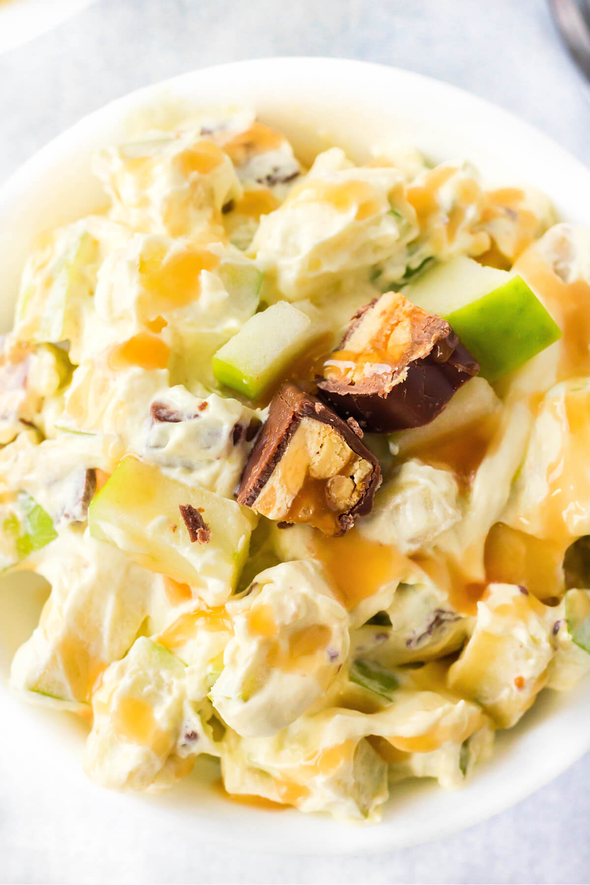 Snickers Caramel Apple Salad Recipe - The Gracious Wife