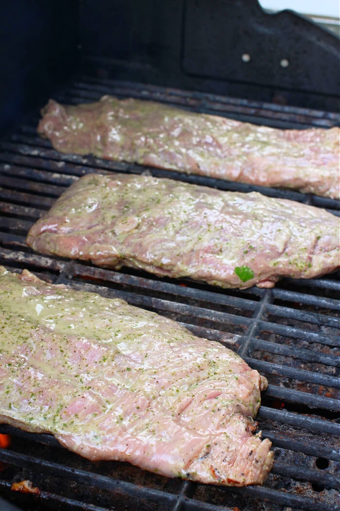 MARINATED CILANTRO LIME STEAK ON THE GRILL
