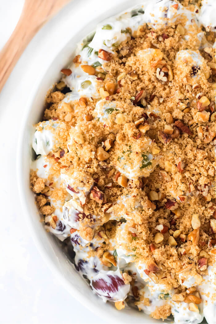 GRAPE SALAD WITH CREAM CHEESE AND BROWN SUGAR
