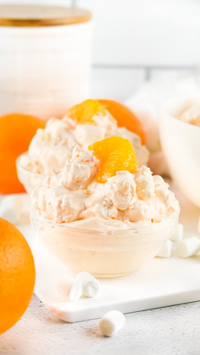 ORANGE FLUFF WITH COTTAGE CHEESE