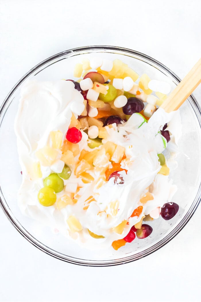 HOW TO MAKE FRUIT SALAD WITH COOL WHIP