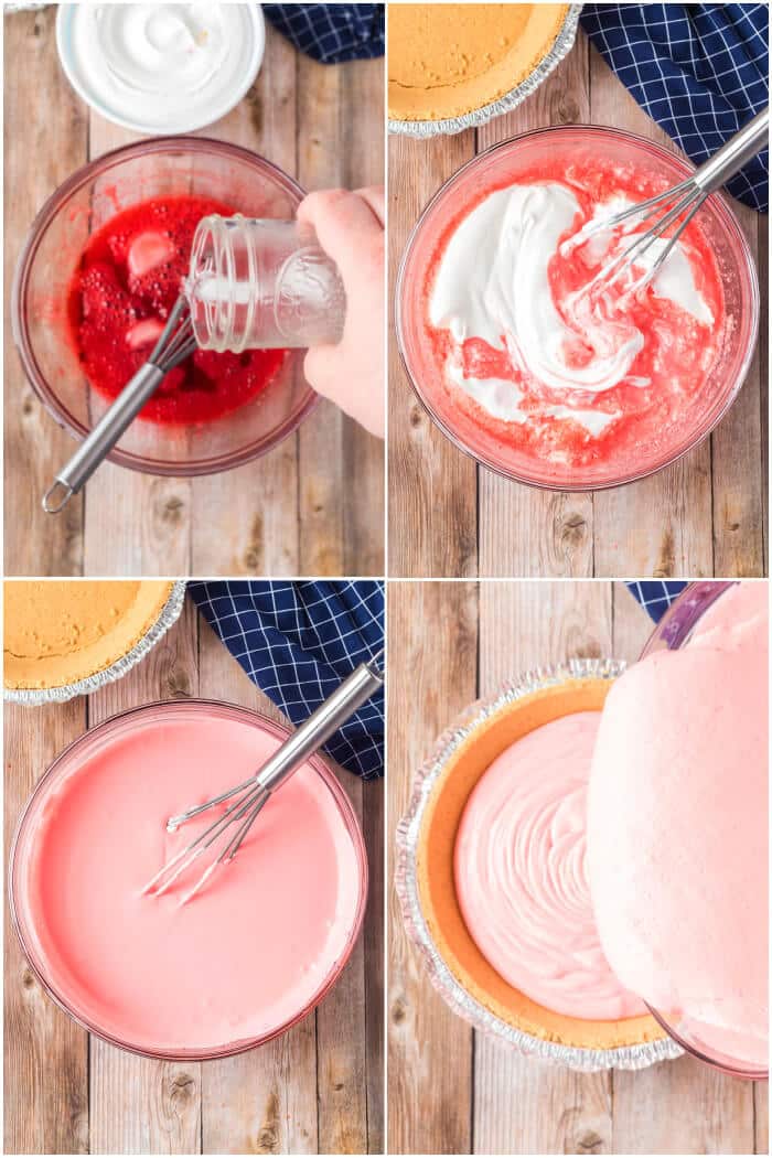 HOW TO MAKE STRAWBERRY COOL WHIP PIE