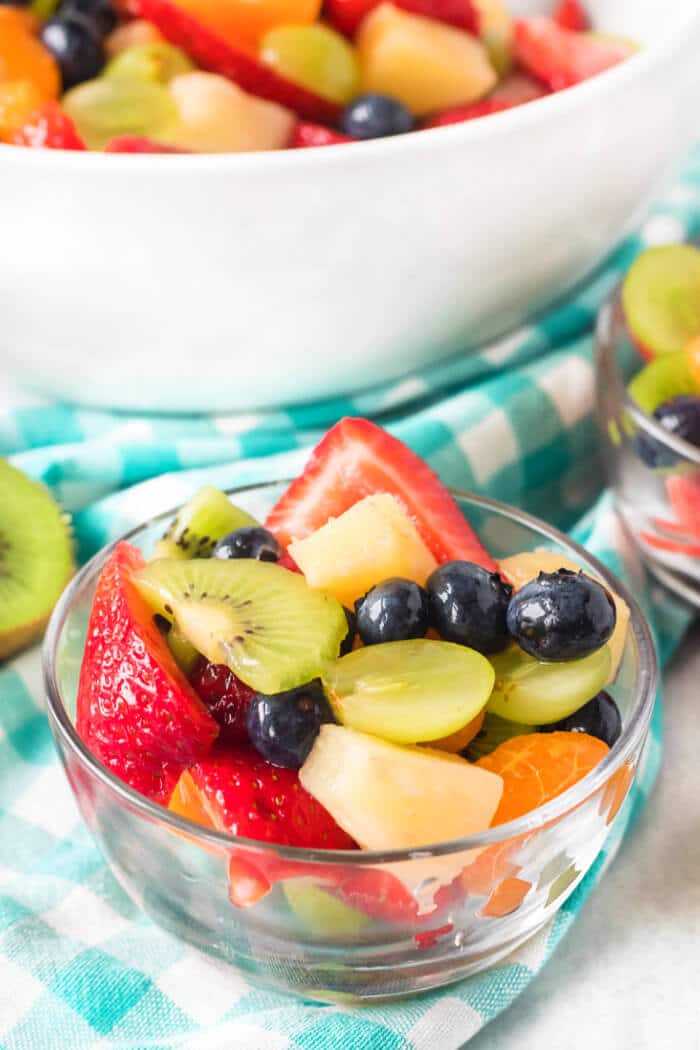 FRUIT SALAD WITH HONEY LIME DRESSING