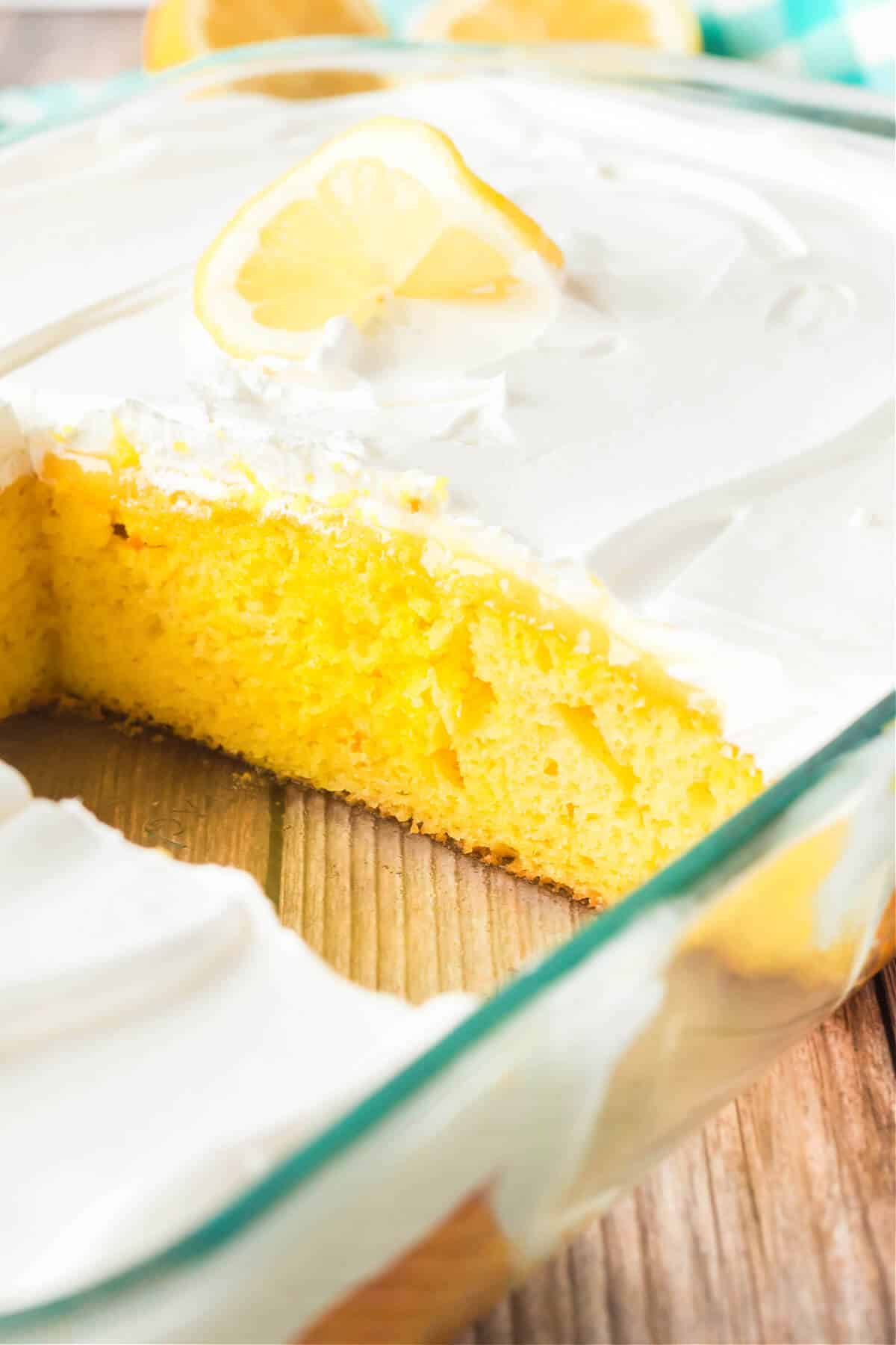 LEMON POKE CAKE WITH LEMON CURD