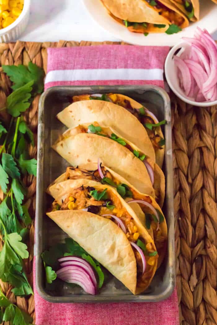 BARBECUE CHICKEN TACOS IN AIR FRYER