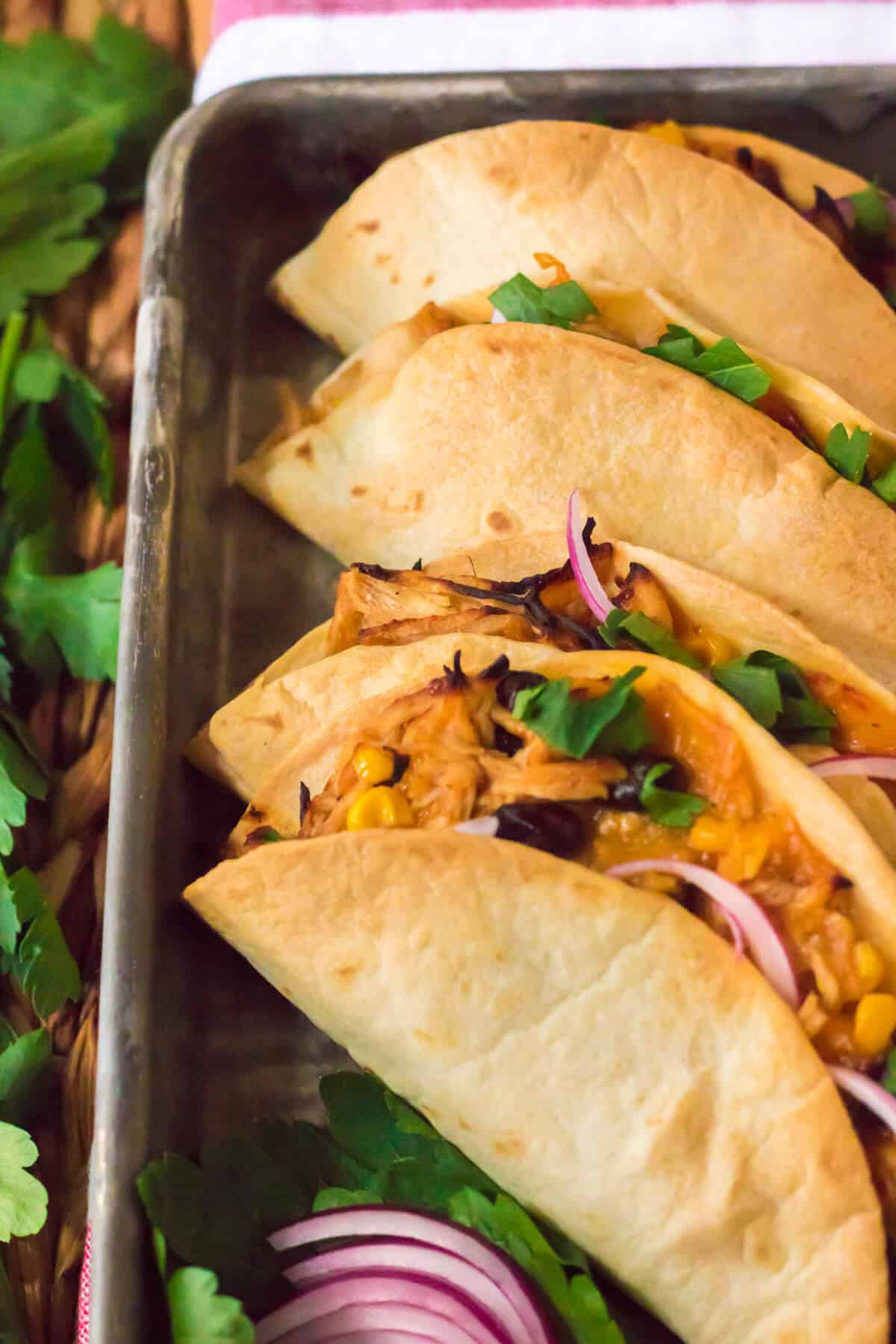 BBQ CHICKEN TACOS IN AIR FRYER