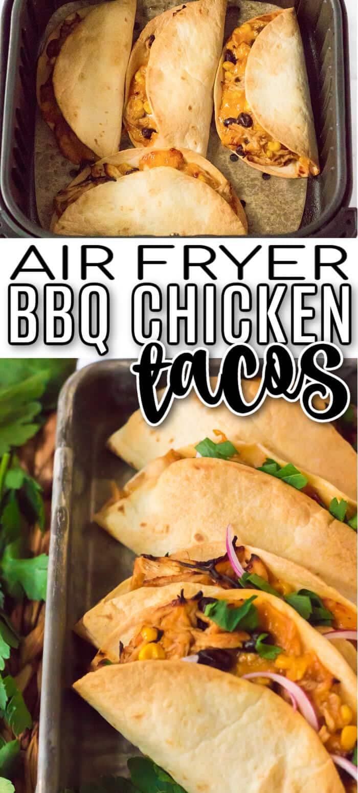 EASY AIR FRYER BBQ CHICKEN TACOS