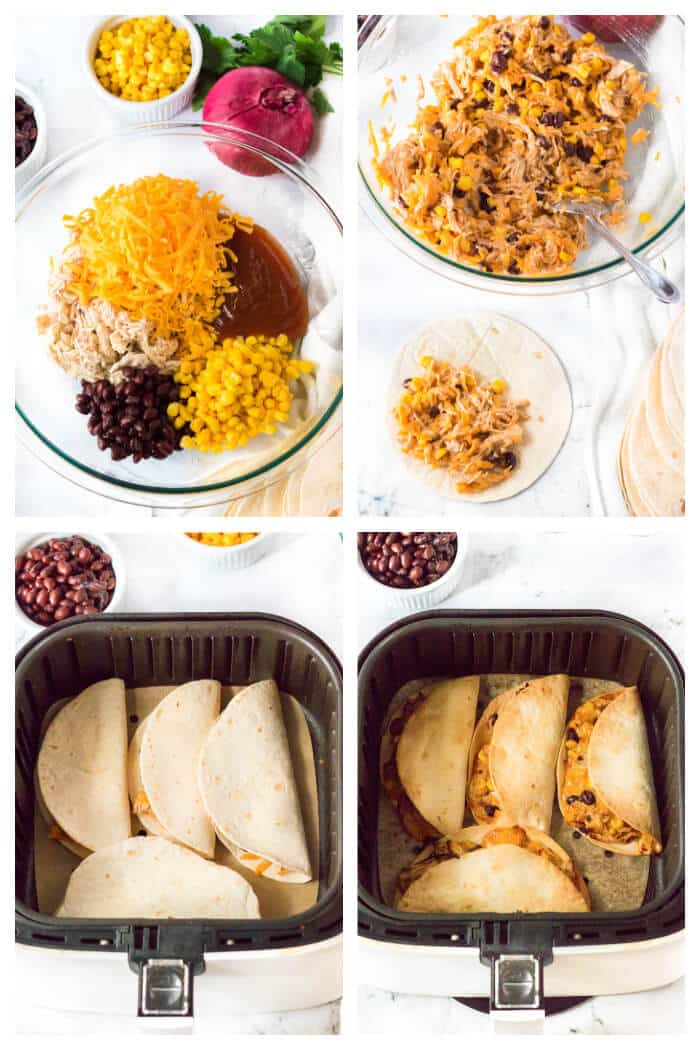 HOW TO MAKE AIR FRYER BBQ CHICKEN TACOS