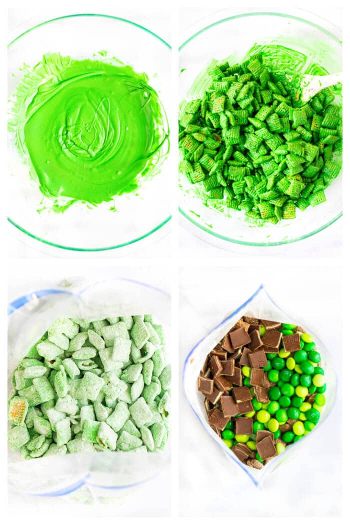 HOW TO MAKE MINT CHOCOLATE PUPPY CHOW