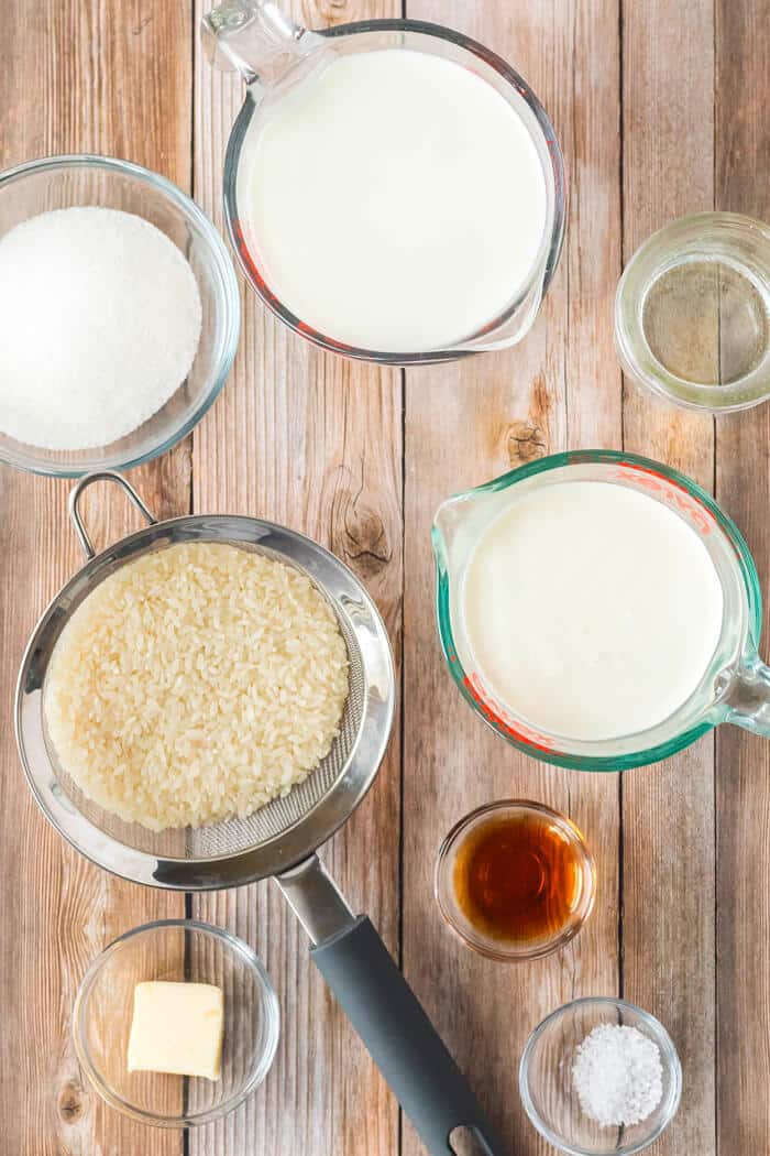 INSTANT POT RICE PUDDING INGREDIENTS