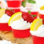 STRAWBERRY LEMONADE VODKA JELLO SHOTS