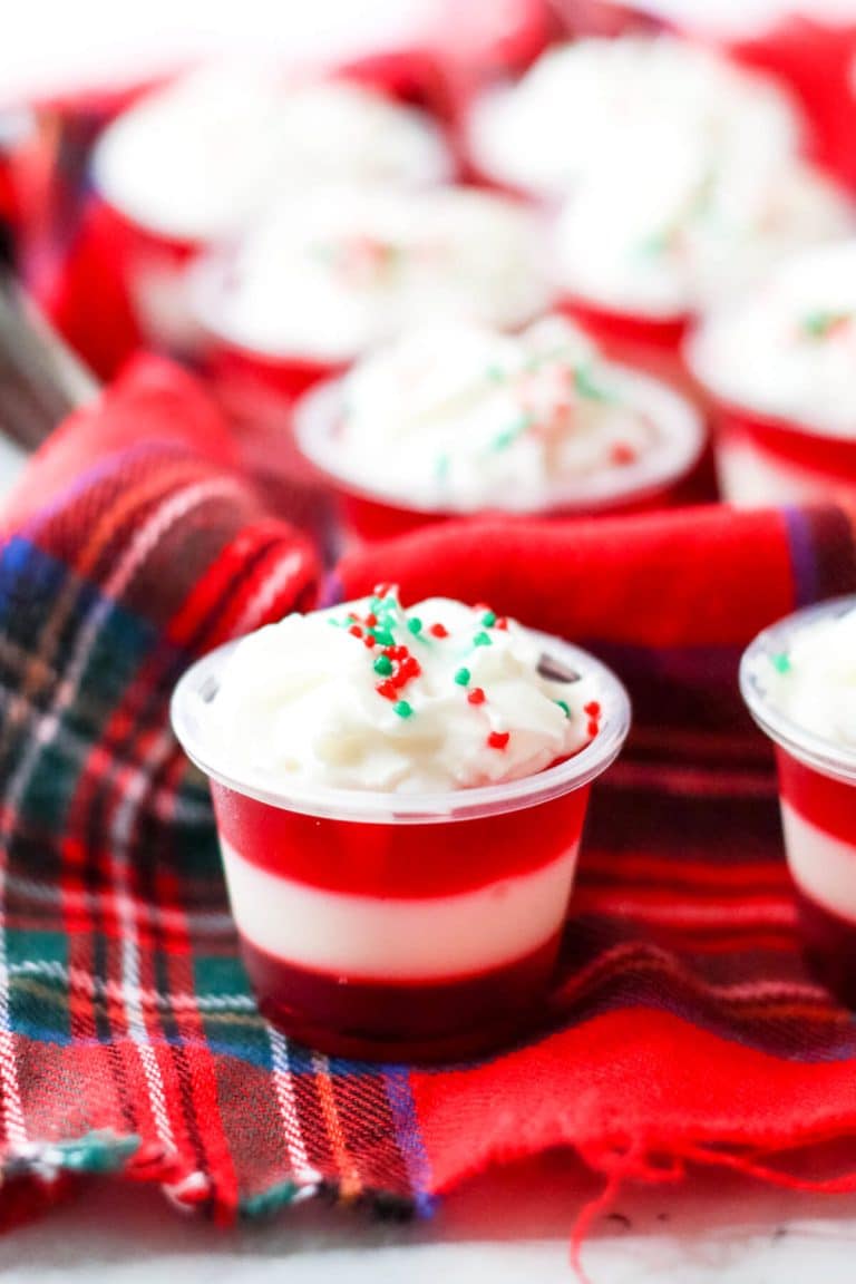 CANDY CANE JELLO SHOTS