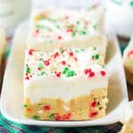 CHRISTMAS SUGAR COOKIE BARS