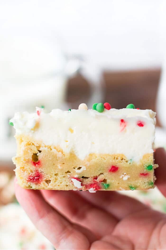 FROSTED CHRISTMAS SUGAR COOKIE BARS