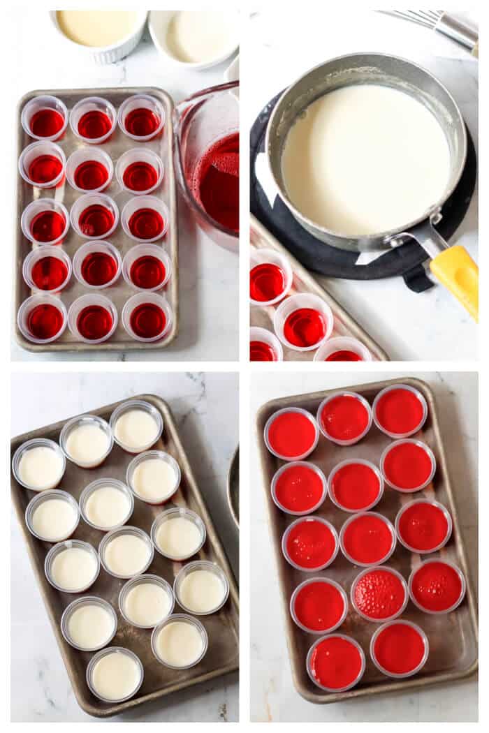 HOW TO MAKE CANDY CANE JELLO SHOTS