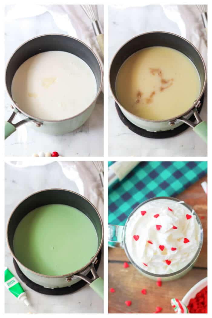 HOW TO MAKE GRINCH HOT CHOCOLATE