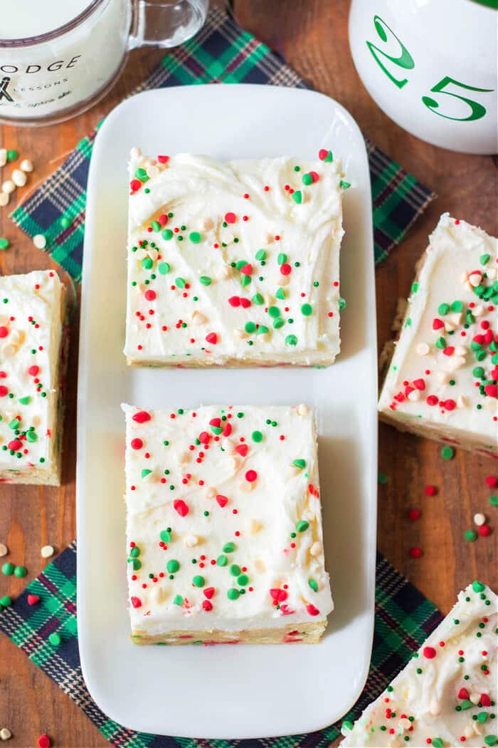 RECIPE FOR CHRISTMAS SUGAR COOKIE BARS