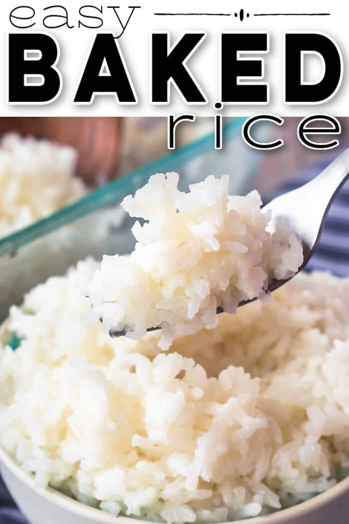 Baked rice is a foolproof way to make light and fluffy rice every time - no rice cooker, no problem! This rice is always perfect! EASY BAKED RICE