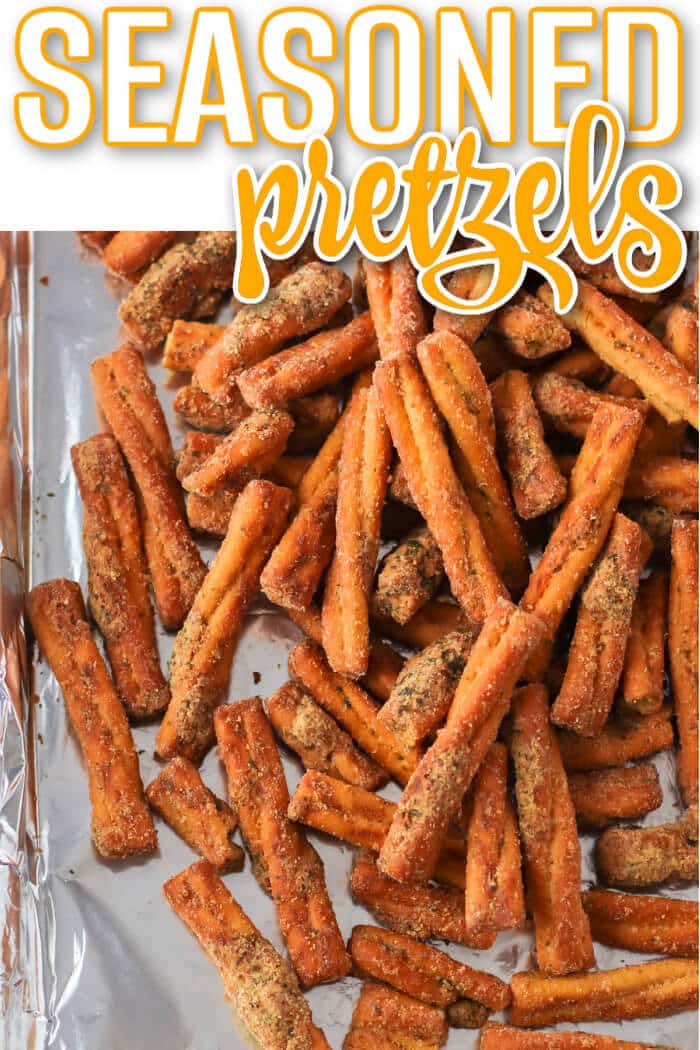 Seasoned pretzels (copycat Dot's Pretzels!) are a zesty snack made with braided pretzels, ranch, lemon pepper, salt, garlic salt, & cayenne. EASY SEASONED PRETZELS