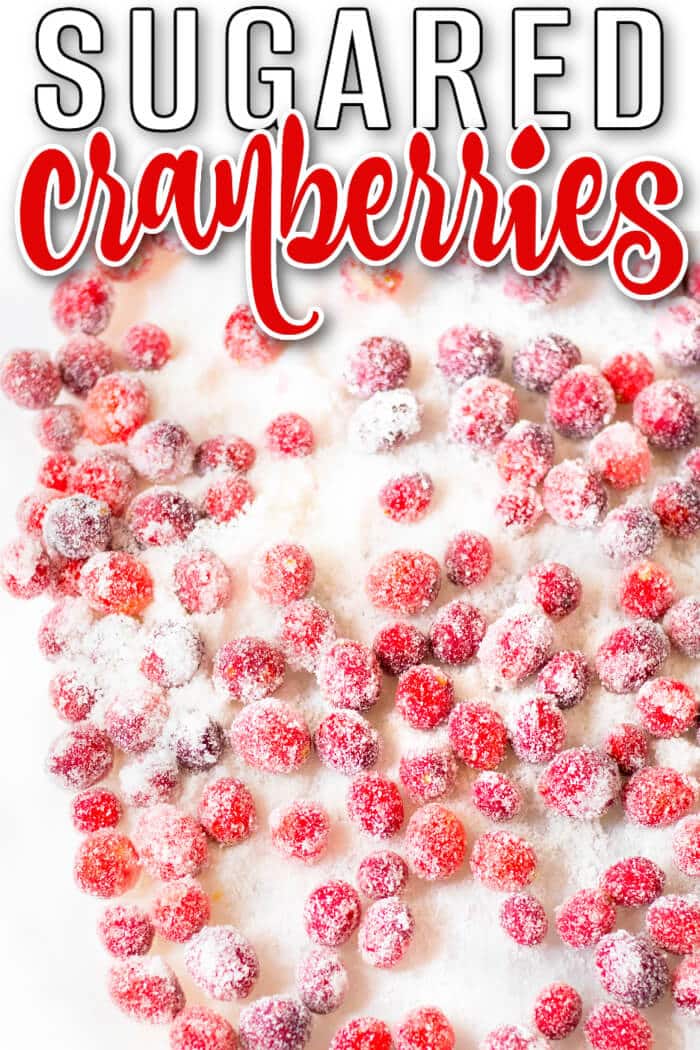 Sugared cranberries are incredibly easy to make, the perfect combo of sweet and tart and a beautiful garnish for your holiday recipes! EASY SUGARED CRANBERRIES