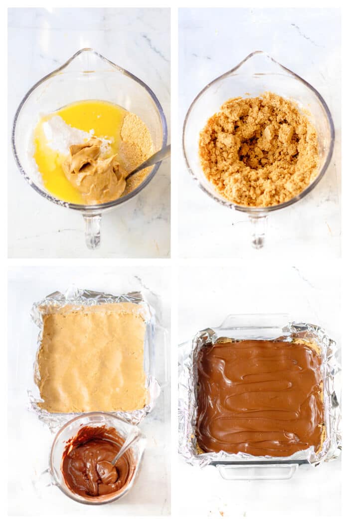 Peanut butter bars are a classic no bake peanut butter chocolate dessert bar we all know and love, they're delicious nostalgia! HOW TO MAKE PEANUT BUTTER BARS