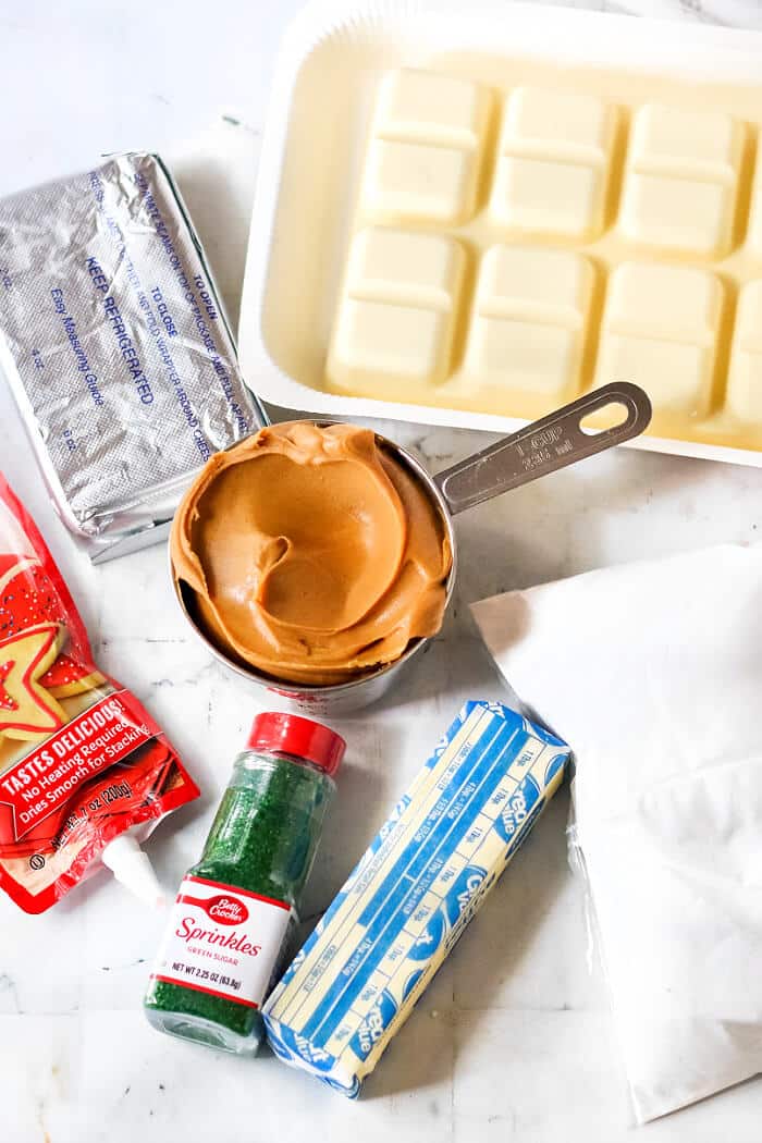 Peanut butter Christmas trees are fun treats peanut butter chocolate treats full of holiday cheer. They're even better than Reeses! PEANUT BUTTER CHRISTMAS TREE INGREDIENTS