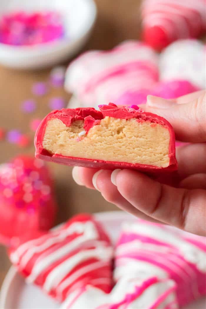 Peanut butter hearts are a delightful dessert with delicious sweet peanut butter covered in your favorite melting chocolate! RECIPE FOR REESES PEANUT BUTTER HEARTS